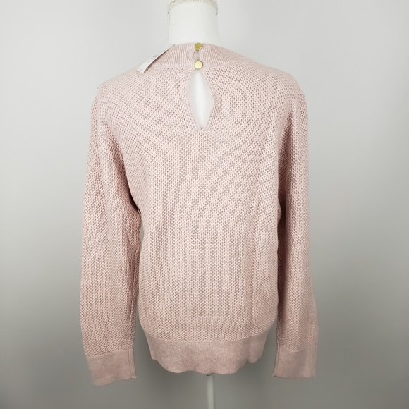 Loft sz XXL stitchy back keyhole sweater knit NWT - Picture 4 of 7